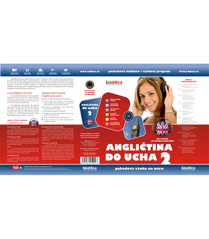 EDDICA Angličtina do ucha 2. a 3. - NOVÁ VERZE výhodný komplet